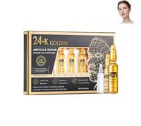 Sérum De Collagène D'or 24k, Ampoules De Sérum Pour Le Visage,Hydrate Et Raffermit La Peau Pour La Régénération Du Collagène, Effet Lifting Du Visage Pour Une Peau Plus Lisse, 2ml*7