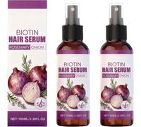 Sérum de croissance à l'oignon biotine et à l'huile de romarin - Spray pour la croissance des cheveux - Hydratant profondément - Non gras, renforce et réduit la casse des cheveux - 100 ml (2)