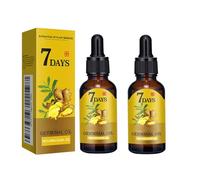 Sérum de Croissance Capillaire au Gingembre,Sérum Pousse Cheveux Très Rapide,Huile Essentielle de Gingembre Pour le Traitement de La Chute des Cheveux,2PC