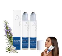 Sérum de croissance capillaire au romarin en roll-on,3% de romarin,Rouleau de massage pour cuir chevelu,sérum du cuir chevelu bloquant la DHT favorise la circulation de l'oxygène (2pcs)