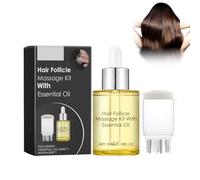 Sérum de Croissance de Cheveux Hair Growth Serum avec Applicateur de Cuir Chevelu, 35ml Serum Pousse Cheveux, Soin Cheveux Hair Growth Oil Pour Accélérer la Croissance des Cheveux