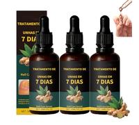 SéRum De Soin Des Ongles 7 Jours, Croissance Au Gingembre Et Aux Huiles Naturelles, SéRum De Croissance Des Ongles Infusé Au Gingembre Et Huile De Soin Des Cuticules, Durcisseur Extra Fort (3 PCS)