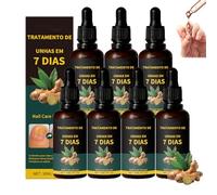 SéRum De Soin Des Ongles 7 Jours, Croissance Au Gingembre Et Aux Huiles Naturelles, SéRum De Croissance Des Ongles Infusé Au Gingembre Et Huile De Soin Des Cuticules, Durcisseur Extra Fort (7 PCS)