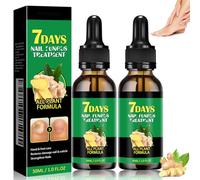Sérum de Soin des Ongles au Gingembre, Sérum pour la Croissance et la Réparation des Ongles, Ginger Nail Treatment Serum pour les Ongles Décolorés Épaissis Émiettés Cassés, 30ml (2pcs)