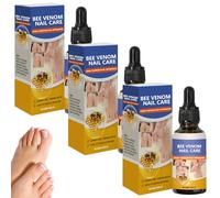 Sérum de soin pour les ongles au venin d'abeille, sérum réparateur aux ingrédients naturels pour renforcer les ongles, renforcer les cuticules, traitement des ongles fragiles et abîmés (3pcs)