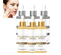 Sérum d'épluchement de riz blanc d'ampoule de riz noir, sérums hydratants doucement exfoliants du visage et du corps avec niacinamide, minimisation des pores et hydratation profonde (6)