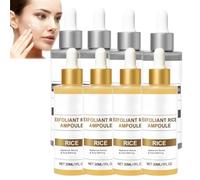 Sérum d'épluchement de riz blanc d'ampoule de riz noir, sérums hydratants doucement exfoliants du visage et du corps avec niacinamide, minimisation des pores et hydratation profonde (8)