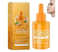 Sérum éclaircissant visage à l'huile de curcuma,sérum correcteur de taches au curcuma,huiles blanchissantes anti-âge pour la peau à la vitamine C, améliore le teint terne et uniformise le teint (1pcs)