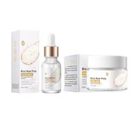 Sérum Essence De Riz + Crème Visage Au Riz, Hydratation Profonde, Teint Éclatant Et Uniforme, Réduit Les Signes De L'Âge, Améliore La Texture De La Peau, Renforce La Barrière Cutanée