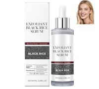 Sérum exfoliant visage au riz blanc et noir, exfoliant doux visage et corps, hydratant et éclaircissant, anti-âge, unifie le teint pour tous types de peau. (black rice*1)