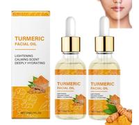 Sérum facial d'huile de curcuma avec huile éclairante de vitamine C pour les taches foncées et le ton inégal, anti-vieillissement et hydratant la peau sèche, adapté au visage et au corps (2)