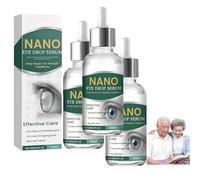 Sérum Gouttes Oculaires Nano,Hydratant Doux et Efficace,Soulage la Sécheresse Oculaire, Soulage la Fatigue,Effet Instantané et Longue Durée, Pour le Bureau, la Conduite et Autres Occasions (3Pièce)