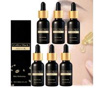 Sérum huileux au café, Peaux sensibles, Sérum à la vitamine C pour le visage, Soin du visage, Massage du cuir chevelu et du corps, Soin durable, Unifie le teint, Huile pour peaux délicates (6 PCS)