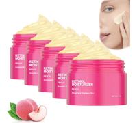 Sérum hydratant au rétinol à la pêche, crème pour le visage au rétinol et à la niacinamide, hydratant apaisant et éclaircissant pour le visage, sérum anti-rides pour le visage au rétinol (5 pcs)