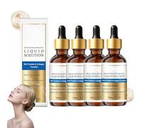 Sérum lifting du visage, sérum anti-rides, sérum raffermissant au collagène avec peptides et collagène, hydratant, réduit les ridules, solution liquide, soin de la peau coréen (4 pièces)