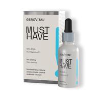 Sérum Peeling avec 10% d'AHA et 1% de Vitamine C, Sérum Exfoliant pour le Visage, Exfolie, Éclaircit et Réduit les Taches, Peau Plus Lisse et Régénérée,Gerovital Must Have, 30 ml