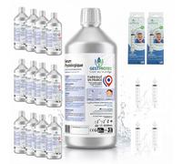 Serum Physiologique 1 Litre x12 + Seringue Nasale x4 - Kit Irrigation Nez