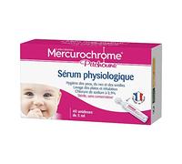 Serum physiologique 40 unites de 5ml Mercurochrome