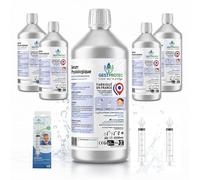 Serum Physiologique Grand Format 1L x5 + Seringue Nasale Bébé x2 | Lot 5x1L + 2 seringues nasales dès 6 mois - eau purifiée - irrigation externe grand format famille - labo français