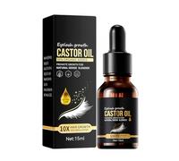 Sérum Pour Cils À L'Huile De Ricin Pour Allongement Et Volume, Soin Naturel Pour Renforcement Et Épaississement, Restauration Des Cils Fins Et Fragiles, Hydratation Et Éclat Durables