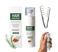 Serum Pousse Cheveux Hair Growth Spray De Romarin Spray À Huile Essentielle Nourrit Le Cuir Chevelu, Renforce Et Épaissit 60ml Pour Les Femmes Et Les Hommes Comprend Un Peigne Gris Texturé