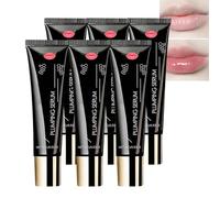 Sérum repulpant naturel pour les lèvres, pour une embellissement quotidien, huile hydratante pour les bases rouge à lèvres mat, soin repulpant non invasif pour atténuer les ridules des lèvres. (6PCS)