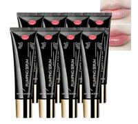 Sérum repulpant naturel pour les lèvres, pour une embellissement quotidien, huile hydratante pour les bases rouge à lèvres mat, soin repulpant non invasif pour atténuer les ridules des lèvres. (8PCS)