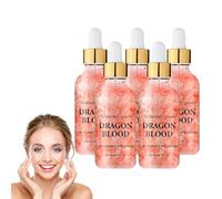 Sérum Sang de Dragon Easy, Sérum anti-âge Sang de Dragon pour raffermir et réduire les rides, Soin hydratant visage pour un teint plus lumineux et une peau lisse, pour hommes et femmes (5 bouteilles)