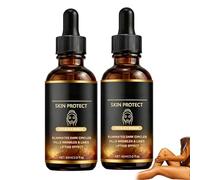 Sérum Skin Protect pour les femmes noires, sérum visage anti-âge Skin Protector pour éliminer les cernes, à l'huile de ricin noire, hydratant, ingrédients naturels (2pcs)