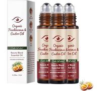 Sérum traitant à l'huile de ricin, crème anti-âge roll-on pour les yeux, éclaircit le teint terne et réduit efficacement les cernes et les ridules périorbitaires