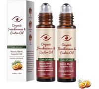 Sérum traitant à l'huile de ricin, crème anti-âge roll-on pour les yeux, éclaircit le teint terne et réduit efficacement les cernes et les ridules périorbitaires