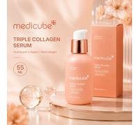 Sérum Triple Collagène Medicube 55ml, Sérum Facial au Collagène Coréen, Complexe Triple Collagène, Raffermissant, Hydratation Profonde, Boost d'Élasticité & Soin de la Peau de Verre