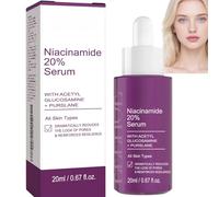 Sérum visage à la niacinamide pour pores, niacinamide haute concentration avec acétyl glucosamine et pourpier, soin sébo-équilibrant pour peaux grasses et mixtes (1pcs)