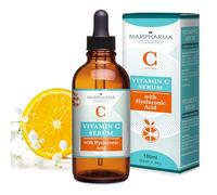 Sérum visage à la vitamine C 100 ml - Éclaircissant et antioxydant à l'acide hyaluronique, à l'aloe vera et à la vitamine E, hydratant et repulpant pour le contour des yeux MARIPHARMA