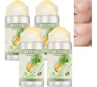 Sérum visage à l'acide hyaluronique et au rétinol, sérum raffermissant anti-âge pour et le cou, baume hydratant réduisant les rides, baume raffermissant lissant, éclaircit le teint (4 pièces)