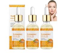 SéRum Visage à L'Huile De Curcuma, SéRum Hydratant Pour Hydrater, Lifter La Peau, Huiles éClaircissantes Naturelles, Lifter La Peau RelâChéE, Illuminer La Peau SèChe Et Raffermir Le Teint (3 PCS)