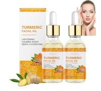 SéRum Visage à L'Huile De Curcuma, SéRum Hydratant Pour Hydrater, Lifter La Peau, Huiles éClaircissantes Naturelles, Lifter La Peau RelâChéE, Illuminer La Peau SèChe Et Raffermir Le Teint (2 PCS)