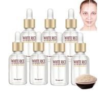 Sérum visage anti-rides au riz blanchissant,Essence vis/age correctrice et éclaircissante pour une hydratation en profondeur,Sérum vis/age hydratant anti-rides au riz,Pour une peau éclatante (7 PCS)