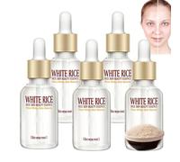 Sérum visage anti-rides au riz blanchissant,Essence vis/age correctrice et éclaircissante pour une hydratation en profondeur,Sérum vis/age hydratant anti-rides au riz,Pour une peau éclatante (5 PCS)