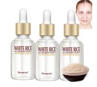 Sérum visage anti-rides au riz blanchissant,Essence vis/age correctrice et éclaircissante pour une hydratation en profondeur,Sérum vis/age hydratant anti-rides au riz,Pour une peau éclatante (3 PCS)