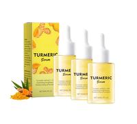 Sérum visage au curcuma avec 15% de lait, sérum anti-âge pour femmes, peau repulpée et lisse, soin naturel éclaircissant au curcuma, hydratant et réparateur, huile visage à l'acide V C (3PCS)