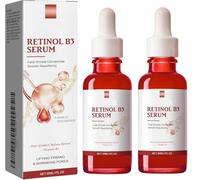 Sérum visage au rétinol et à la vitamine B3, sérum anti-âge, réduit les ridules, stimule le collagène et sublime l'éclat de la peau.