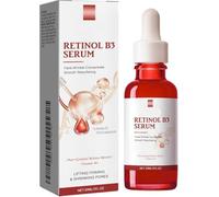 Sérum visage au rétinol et à la vitamine B3, sérum anti-âge, réduit les ridules, stimule le collagène et sublime l'éclat de la peau.