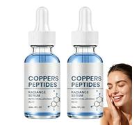 Sérum visage aux peptides de cuivre, sérum anti-âge au collagène et à l'acide hyaluronique, sérum collagène pour le visage, sérums visage raffermissants et hydratants pour réduire les ridules. (2PCS)