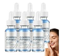 Sérum visage aux peptides de cuivre, sérum anti-âge au collagène et à l'acide hyaluronique, sérum collagène pour le visage, sérums visage raffermissants et hydratants pour réduire les ridules. (6PCS)