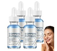 Sérum visage aux peptides de cuivre, sérum anti-âge au collagène et à l'acide hyaluronique, sérum collagène pour le visage, sérums visage raffermissants et hydratants pour réduire les ridules. (4PCS)