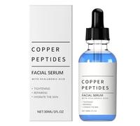 Sérum visage aux peptides de cuivre - Un sérum anti-âge aux peptides de cuivre infusé d'acide hyaluronique : Lisse les ridules, améliore la fermeté et l'élasticité de la peau
