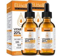 Sérum visage aux vitamines C et E acide hyaluronique anti-âge rides Vegan, 2x 60ml