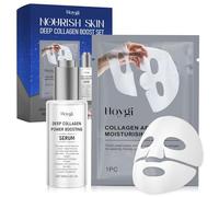 Sérum Visage Collagène, Masque Collagene, Sérum Booster au Collagène avec Ácido Hialurónico y Vitamina E, Sérum Anti -Âge, Serum Hydratant Visage, Réduire les Rides et Les Ridules