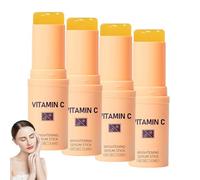 SéRum Visage En Stick à La Vitamine C, SéRum Corps éClaircissant Et Hydratant à La Vitamine C, Sti/ck Hydratant Contour Des Yeux Au CollagèNe, Baume Hydr/atant éClaircissant En Stick (4 PCS)